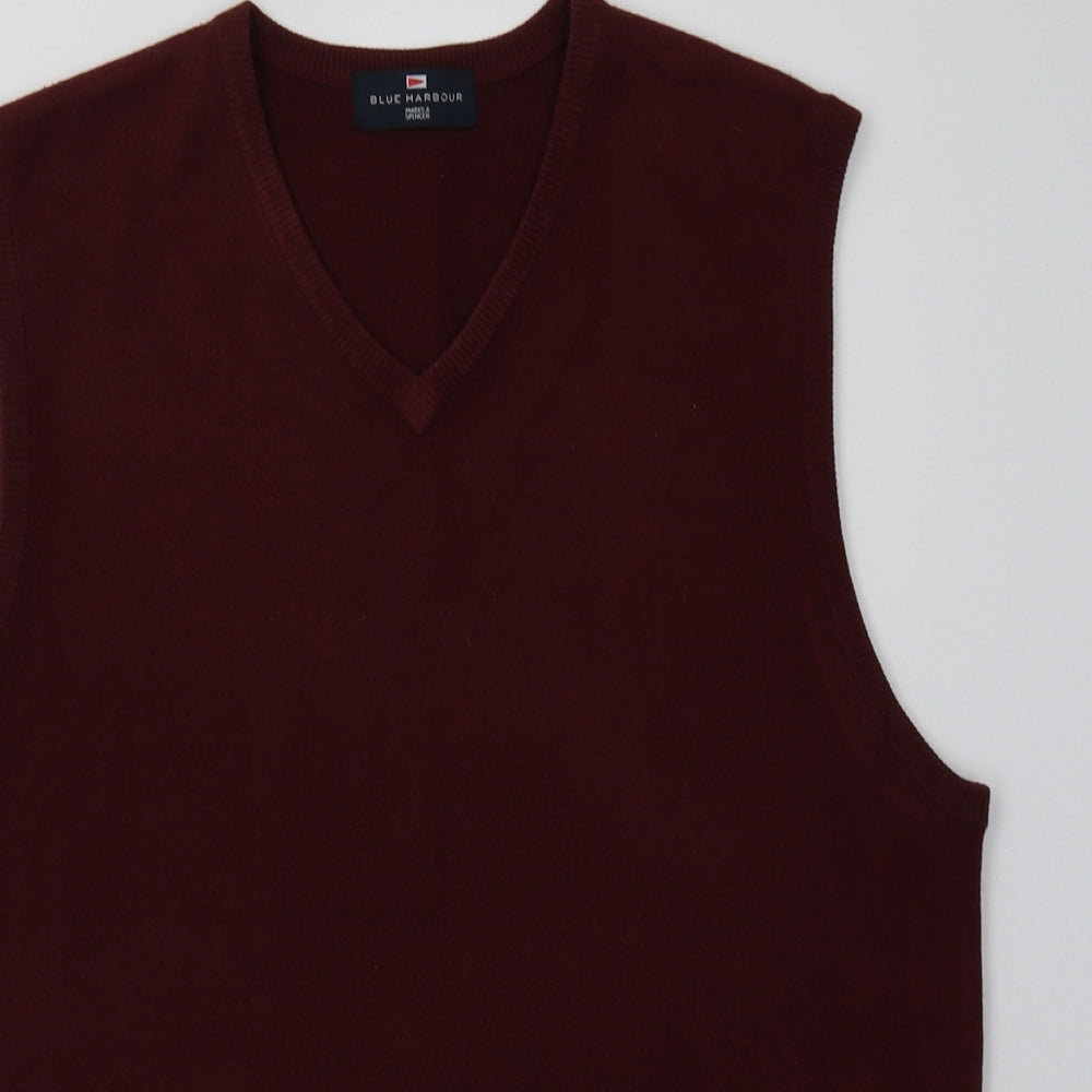Marks and Spencer Mens Red  Acrylic Pullover Sweatshirt Size M