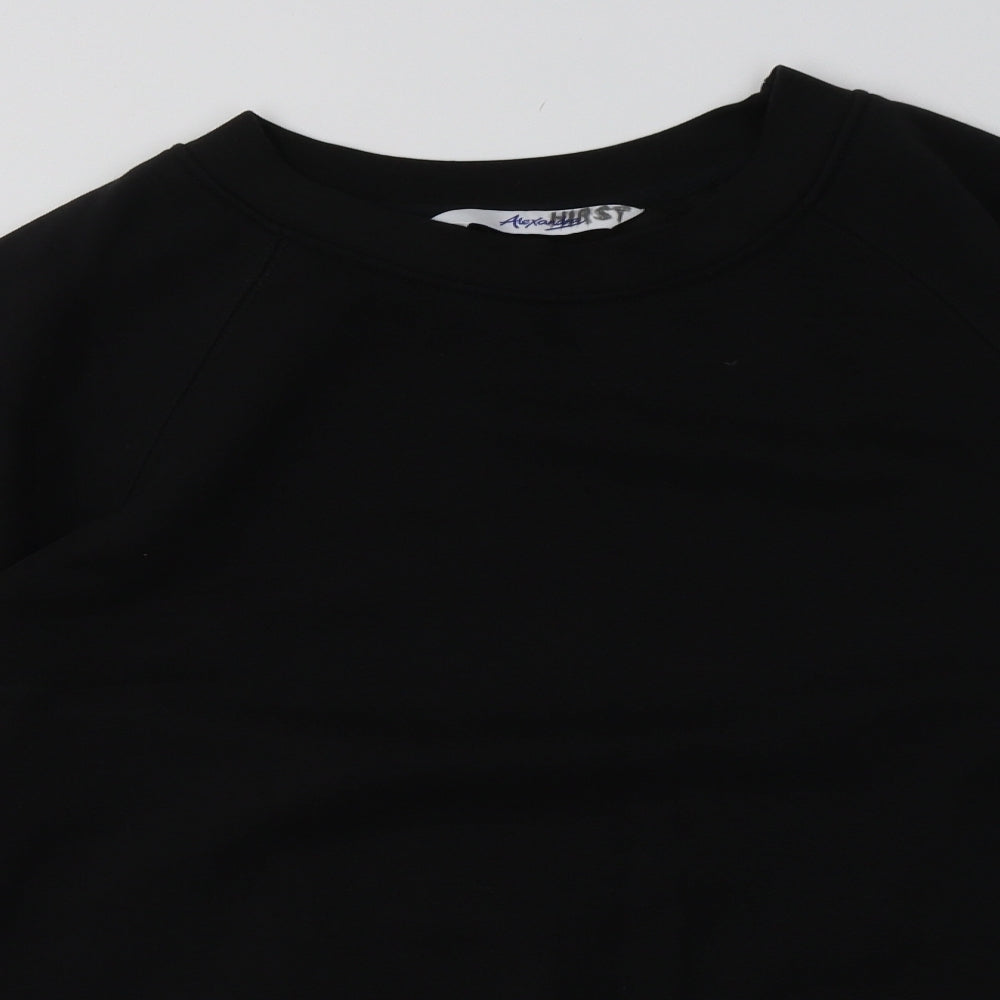 Alexandra Mens Black  Polyester Pullover Sweatshirt Size M