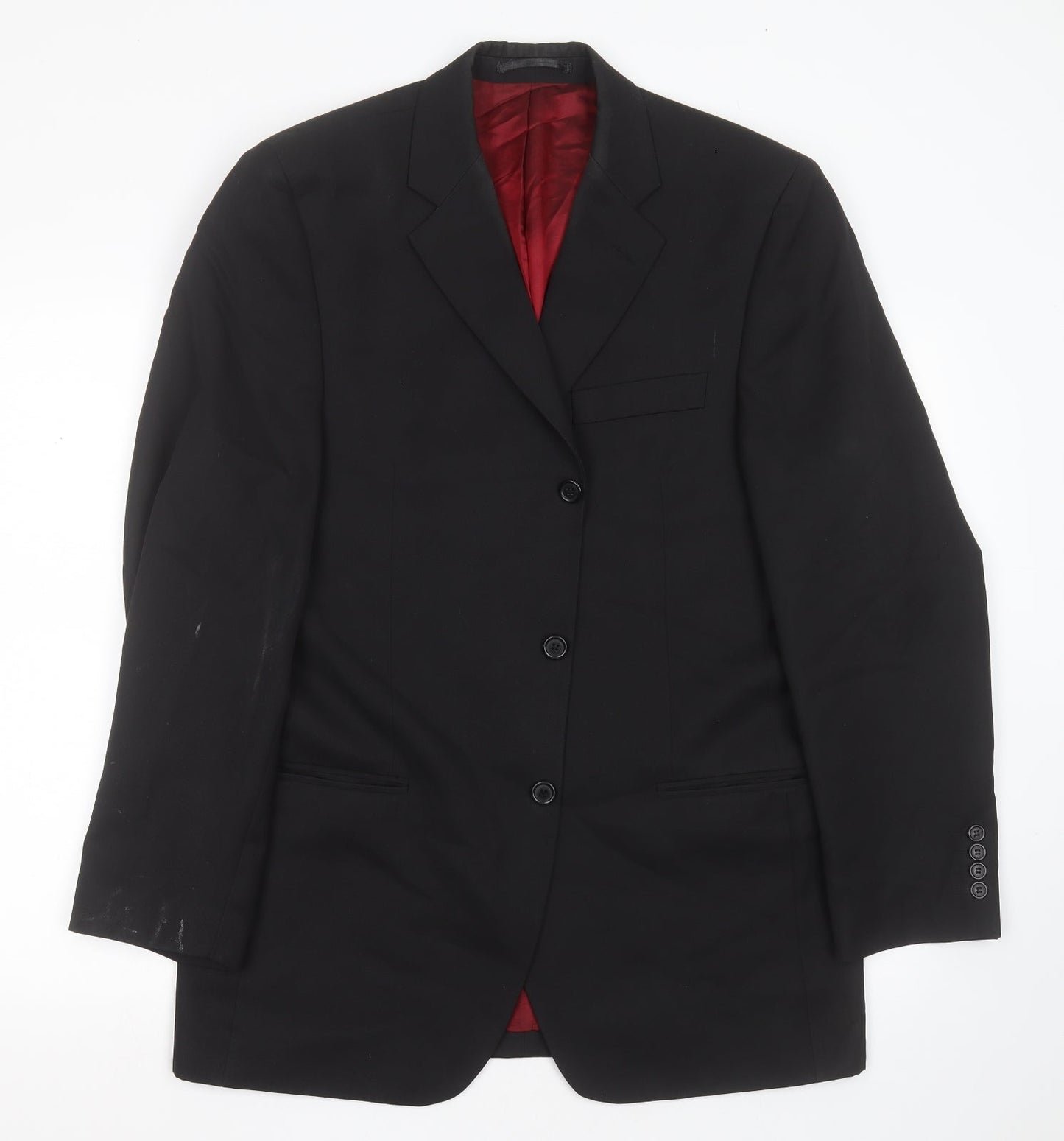 Charlton Gray Mens Black  Polyester Jacket Suit Jacket Size 40