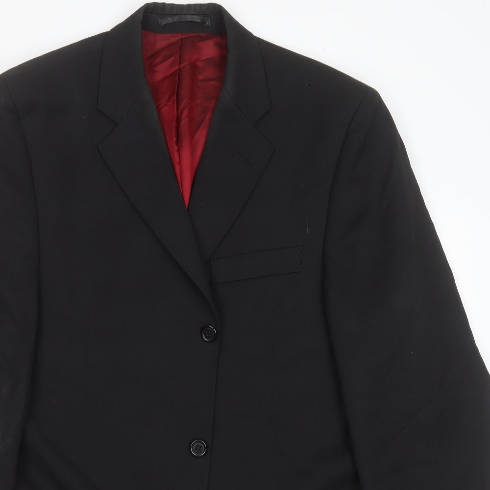 Charlton Gray Mens Black  Polyester Jacket Suit Jacket Size 40
