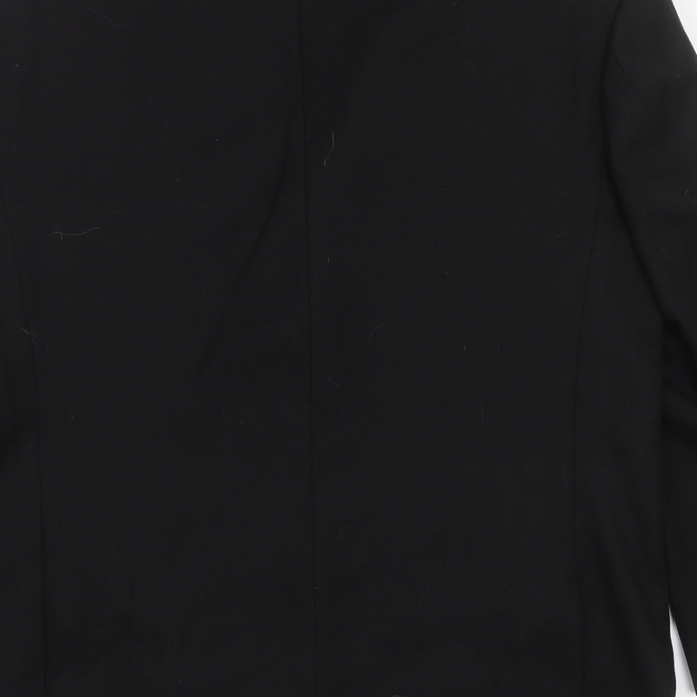 howard hardy Mens Black  Wool Jacket Suit Jacket Size 42