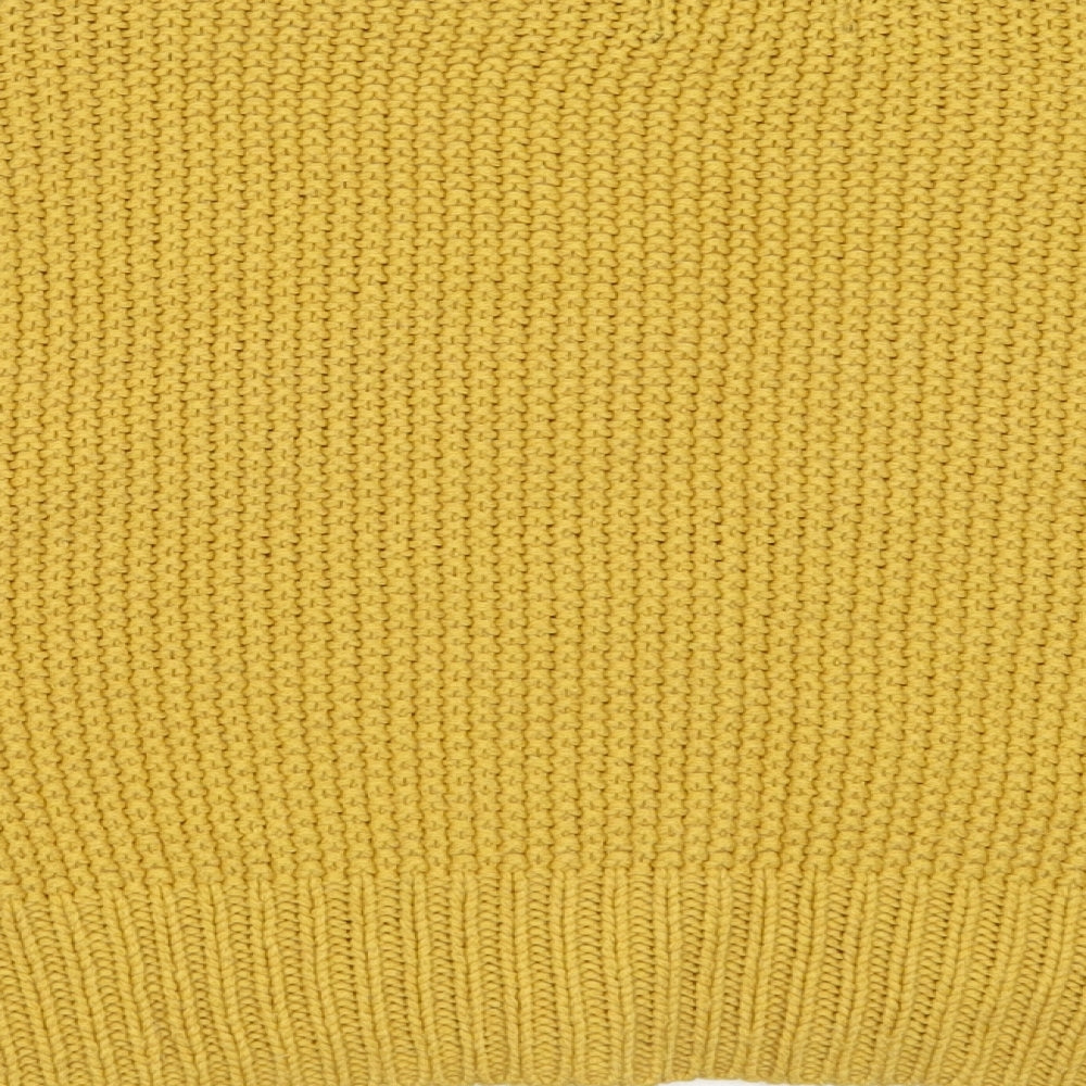 New Look Womens Yellow Round Neck  Acrylic Pullover Jumper Size S