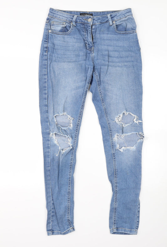 Quiz Womens Blue  Cotton Skinny Jeans Size 8 L29 in Regular