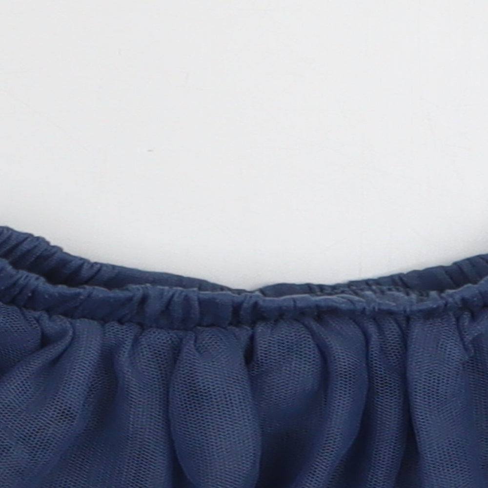 M&S Baby Blue  Polyester Skater Skirt Size 18-24 Months