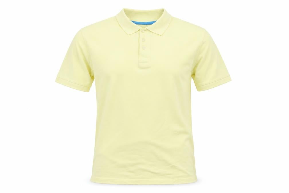 Hutson Harbour Mens Yellow    Polo Size S Collared Button