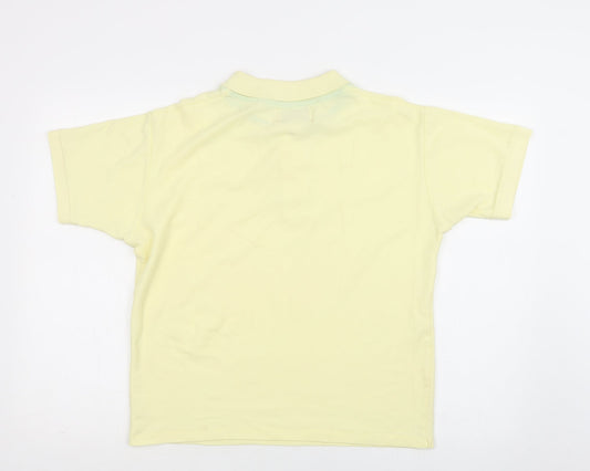 Hutson Harbour Mens Yellow    Polo Size S Collared Button
