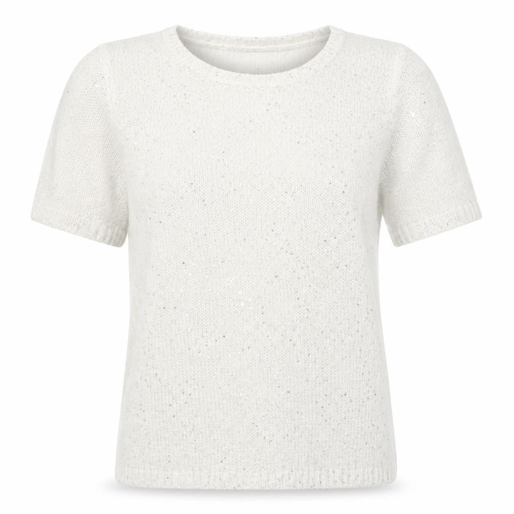 M&S Womens White Crew Neck  Polyester Pullover Jumper Size 8