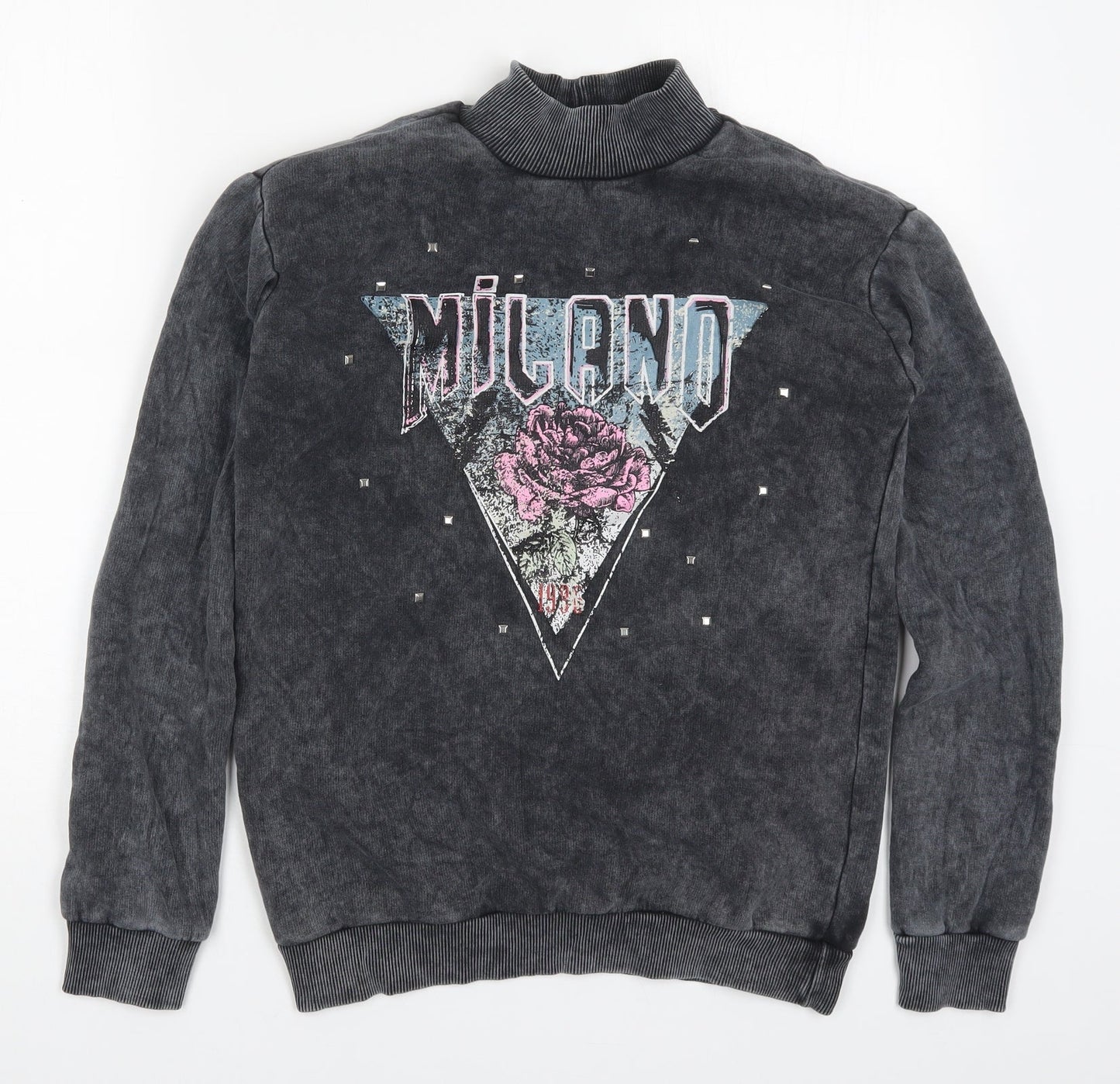 Select Womens Grey  Cotton Pullover Sweatshirt Size S  Pullover - Milano