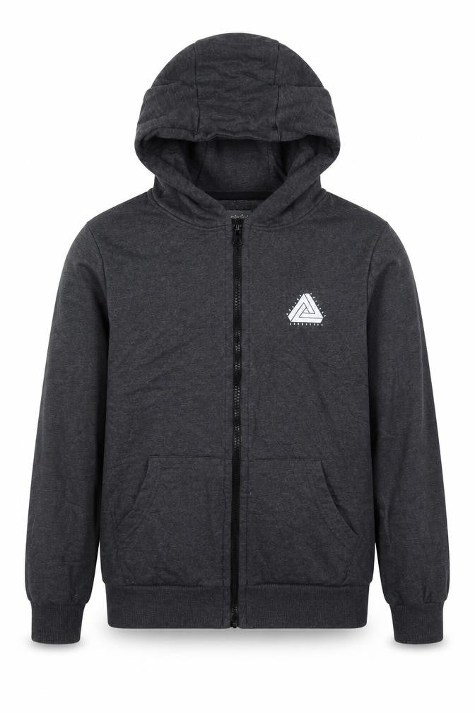 Studio Boys Grey  Cotton Full Zip Hoodie Size 10-11 Years  Zip - Online Offline Connect
