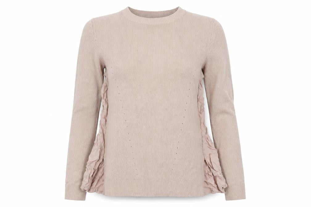 Marks and Spencer Womens Pink Round Neck  Viscose Pullover Jumper Size 10