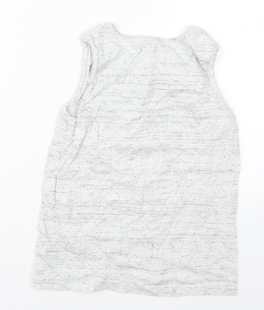 NEXT Boys Grey  Cotton Basic Tank Size 9 Years Round Neck Pullover