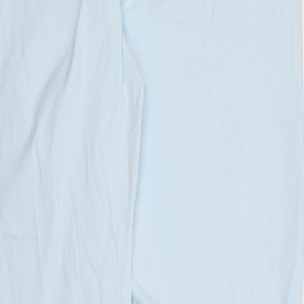 Preworn Womens Blue  Viscose Carrot Trousers Size 3XL L28 in Regular Drawstring