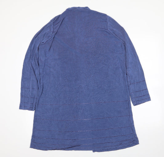 Preworn Womens Blue V-Neck  Viscose Cardigan Jumper Size XL