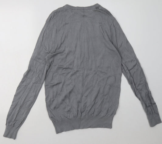 Slazenger Womens Grey Argyle/Diamond Cotton Pullover Sweatshirt Size 14  Pullover