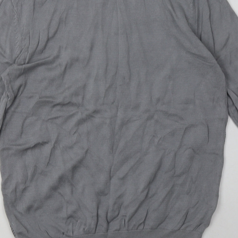 Slazenger Womens Grey Argyle/Diamond Cotton Pullover Sweatshirt Size 14  Pullover