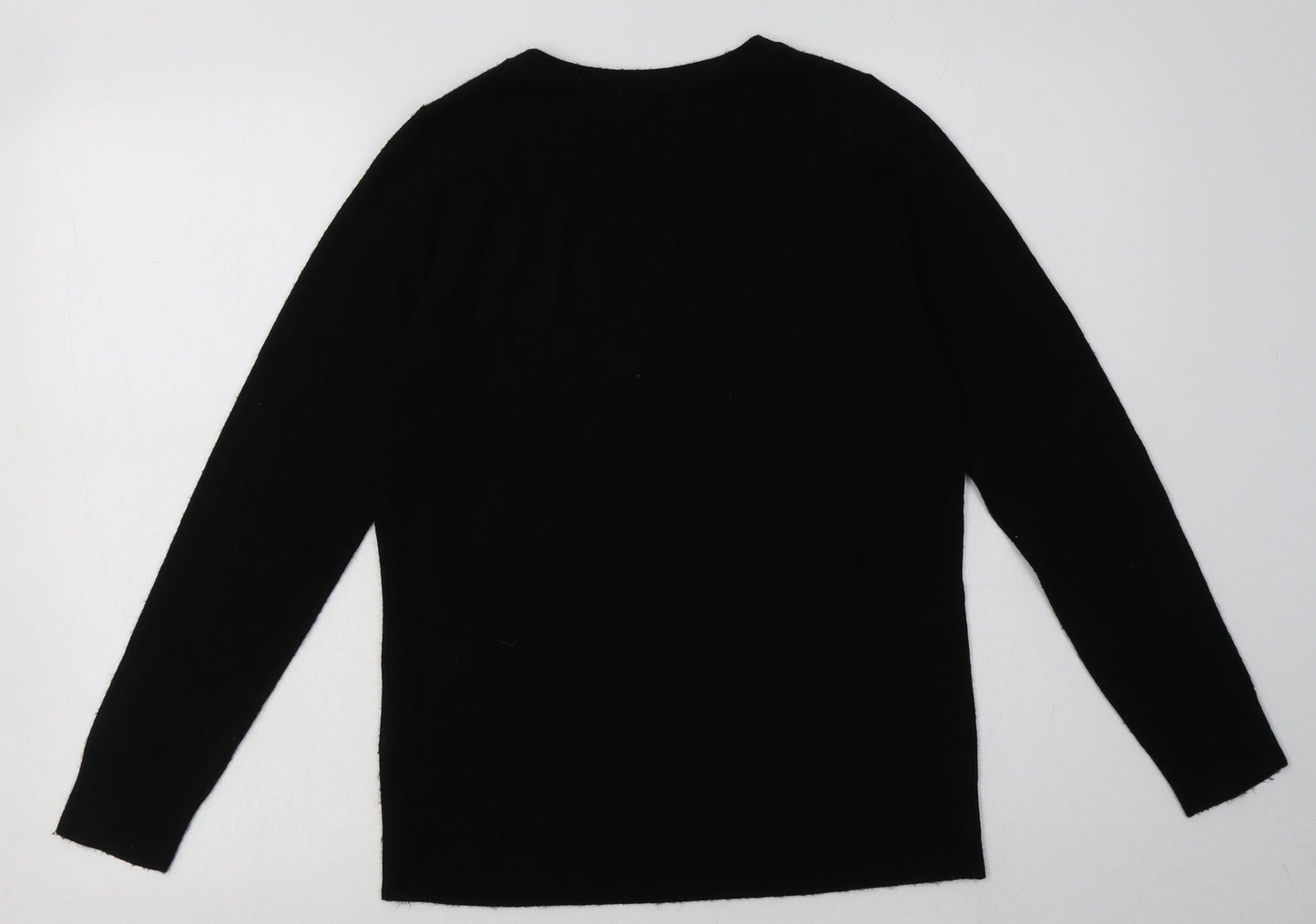 Sainsburys Womens Black  Acrylic Pullover Sweatshirt Size 12  Pullover