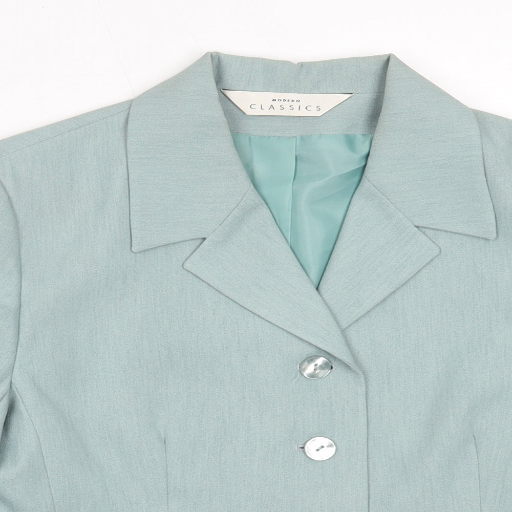 Modern Classics Womens Green   Jacket Blazer Size 14