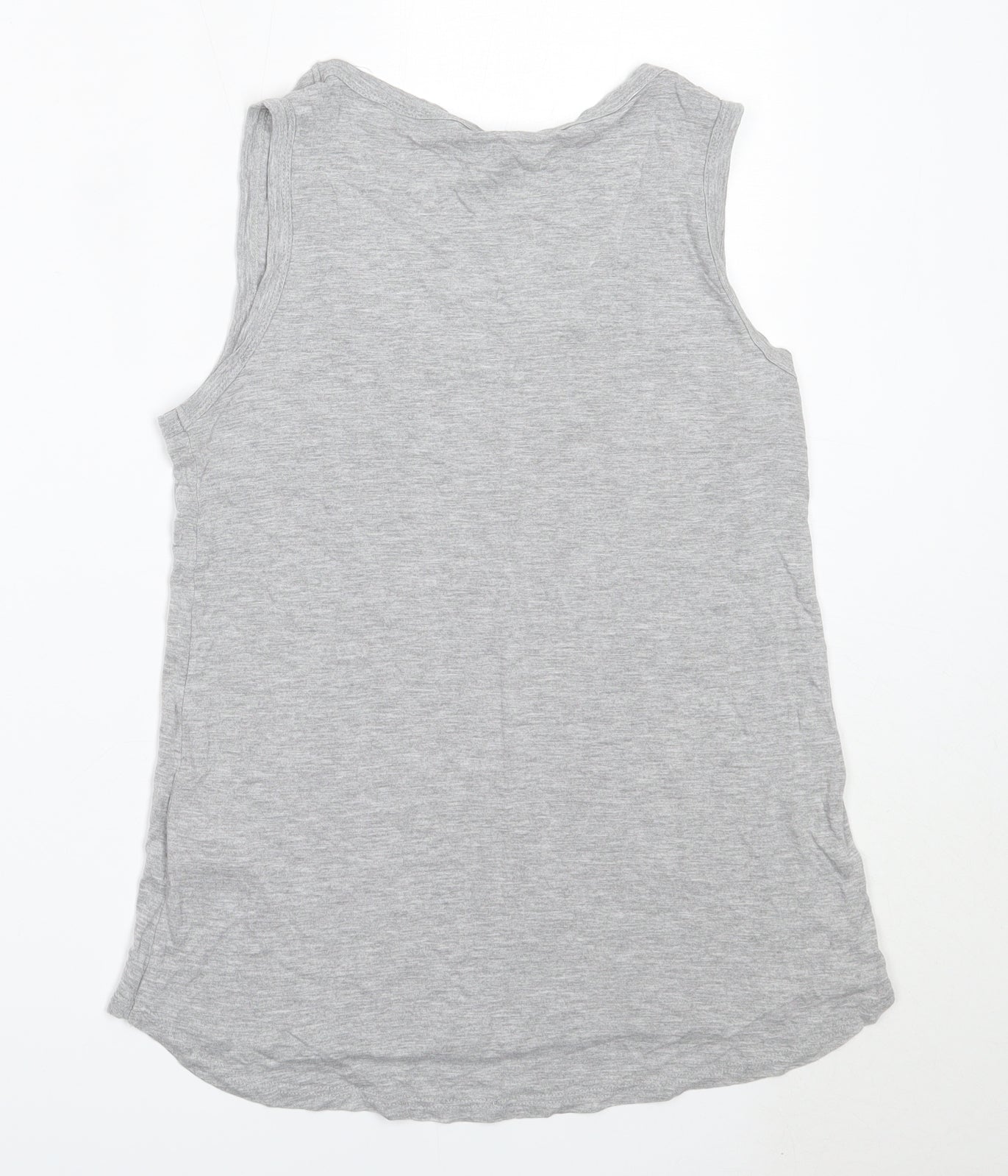 Dorothy Perkins Womens Grey  Viscose Basic Tank Size 10 Round Neck
