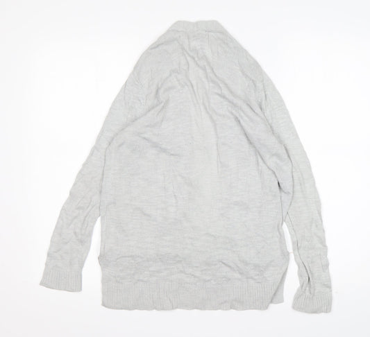 Gap Womens Grey V-Neck  Cotton Cardigan Jumper Size S