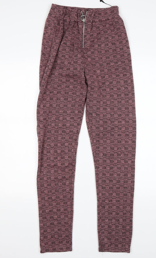 Preworn Womens Pink  Polyester Sweatpants Trousers Size M L30 in Regular
