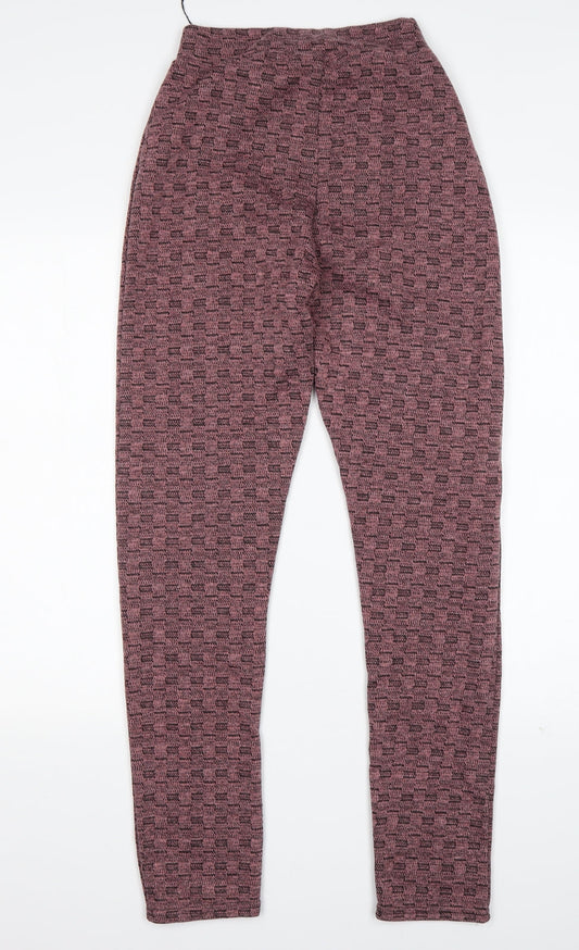 Preworn Womens Pink  Polyester Sweatpants Trousers Size M L30 in Regular