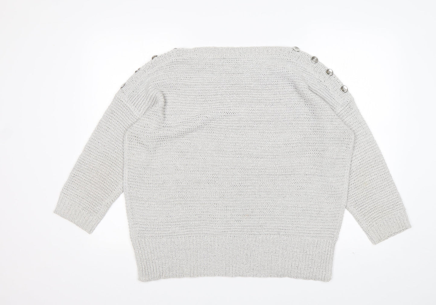 Wallis Womens Grey Roll Neck  Acrylic Pullover Jumper Size M