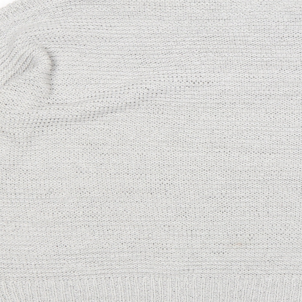 Wallis Womens Grey Roll Neck  Acrylic Pullover Jumper Size M