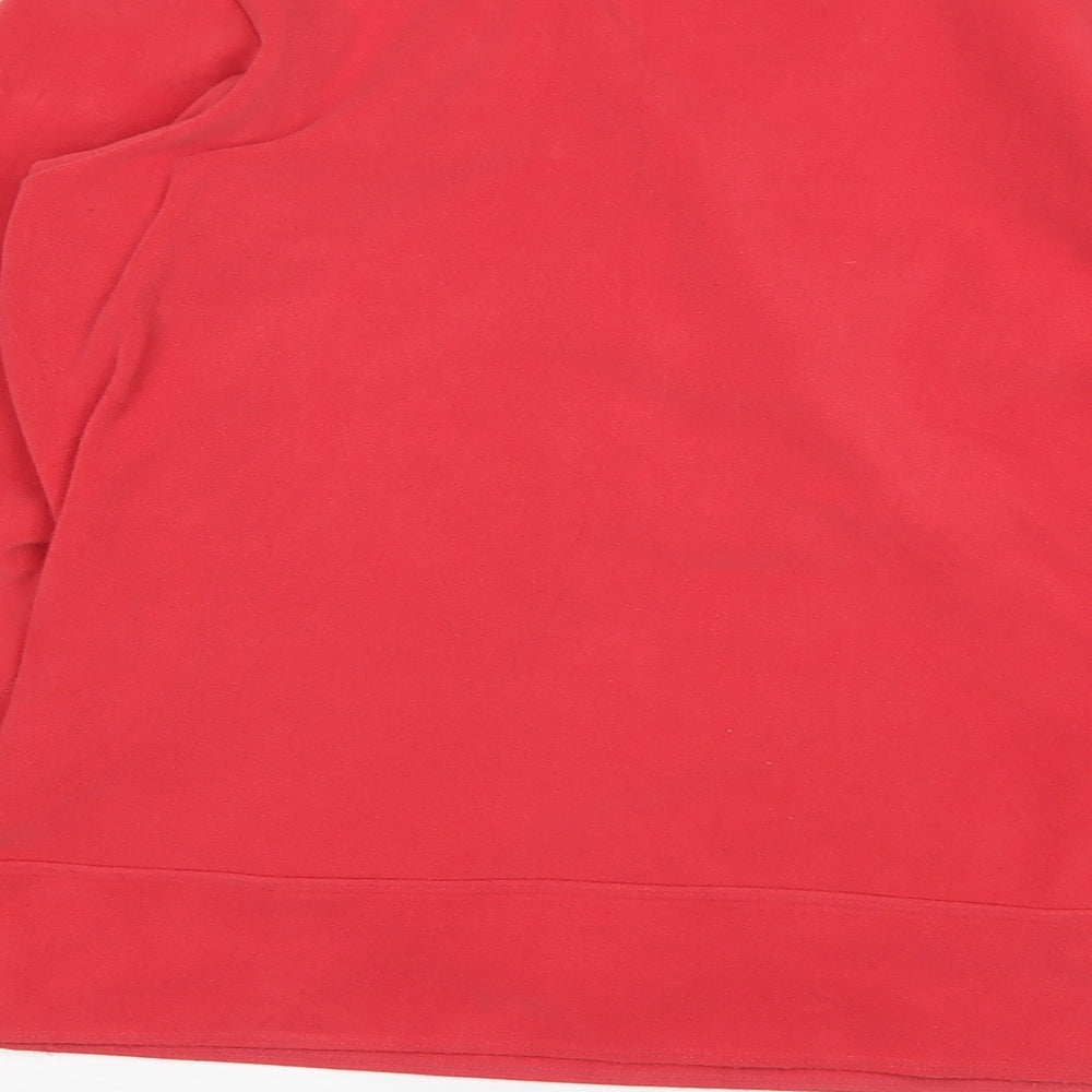 M&S Womens Pink V-Neck  Polyester Pullover Jumper Size 12