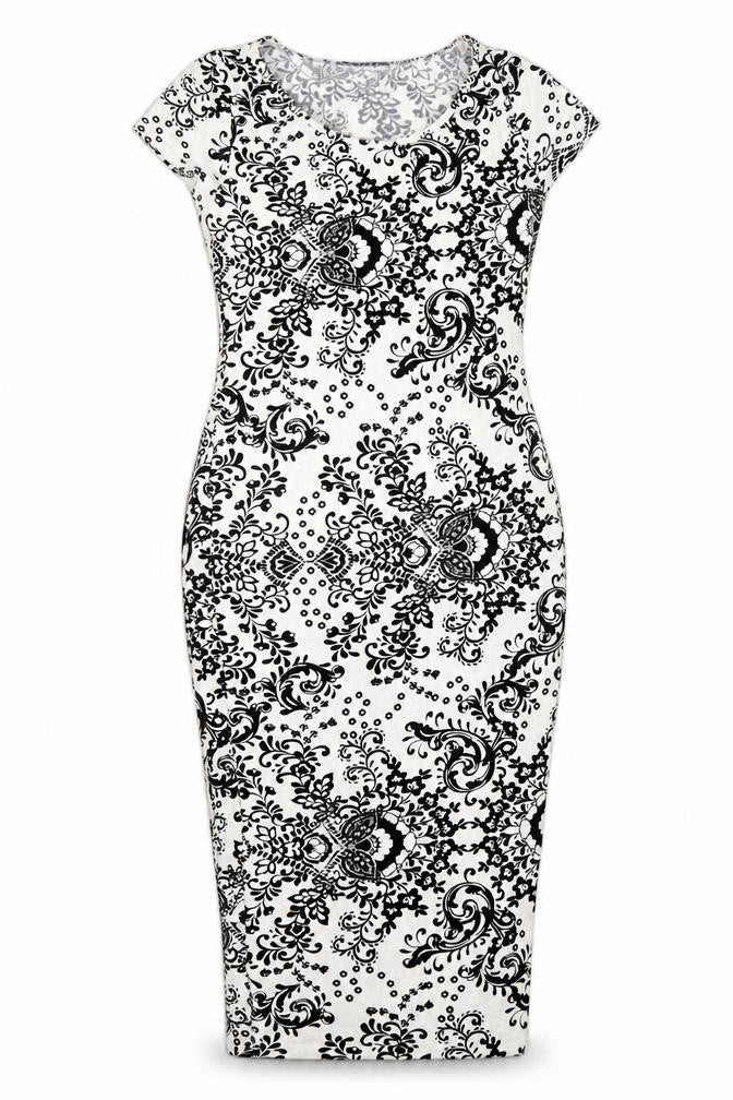 Atmosphere Womens Multicoloured Floral Viscose Pencil Dress  Size 10  Round Neck