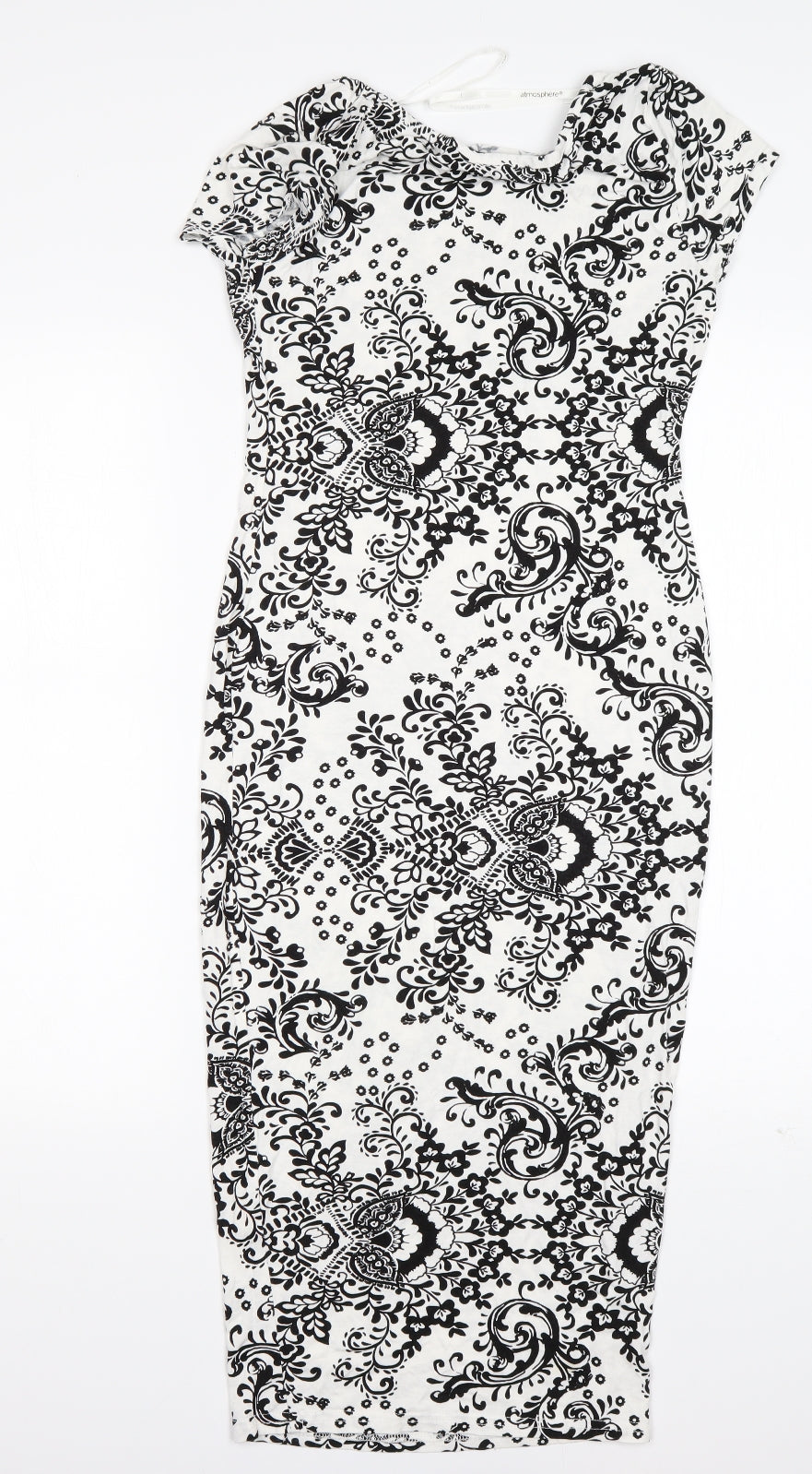 Atmosphere Womens Multicoloured Floral Viscose Pencil Dress  Size 10  Round Neck