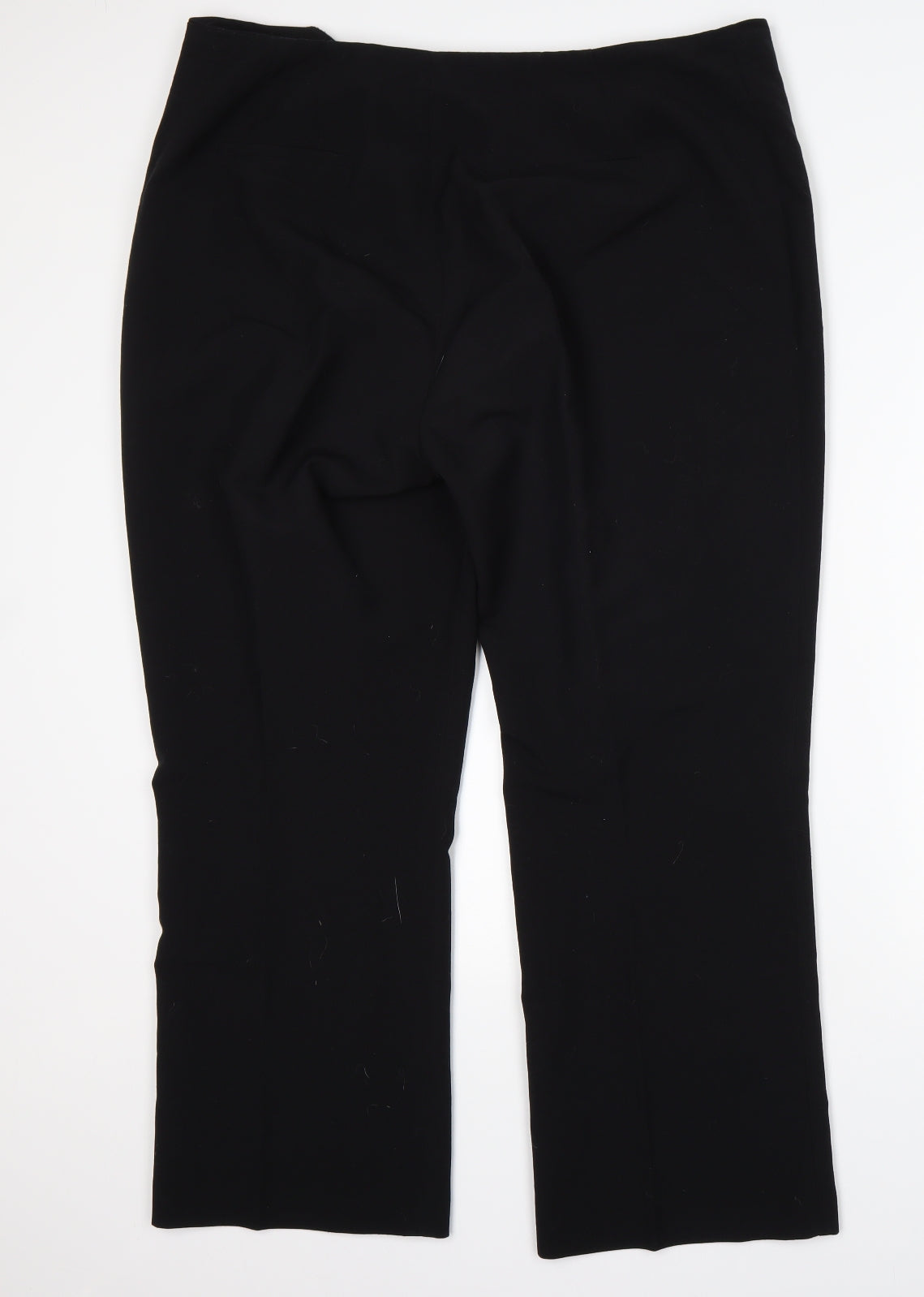 Debenhams  Womens Black  Polyester Trousers  Size 18 L29 in Regular