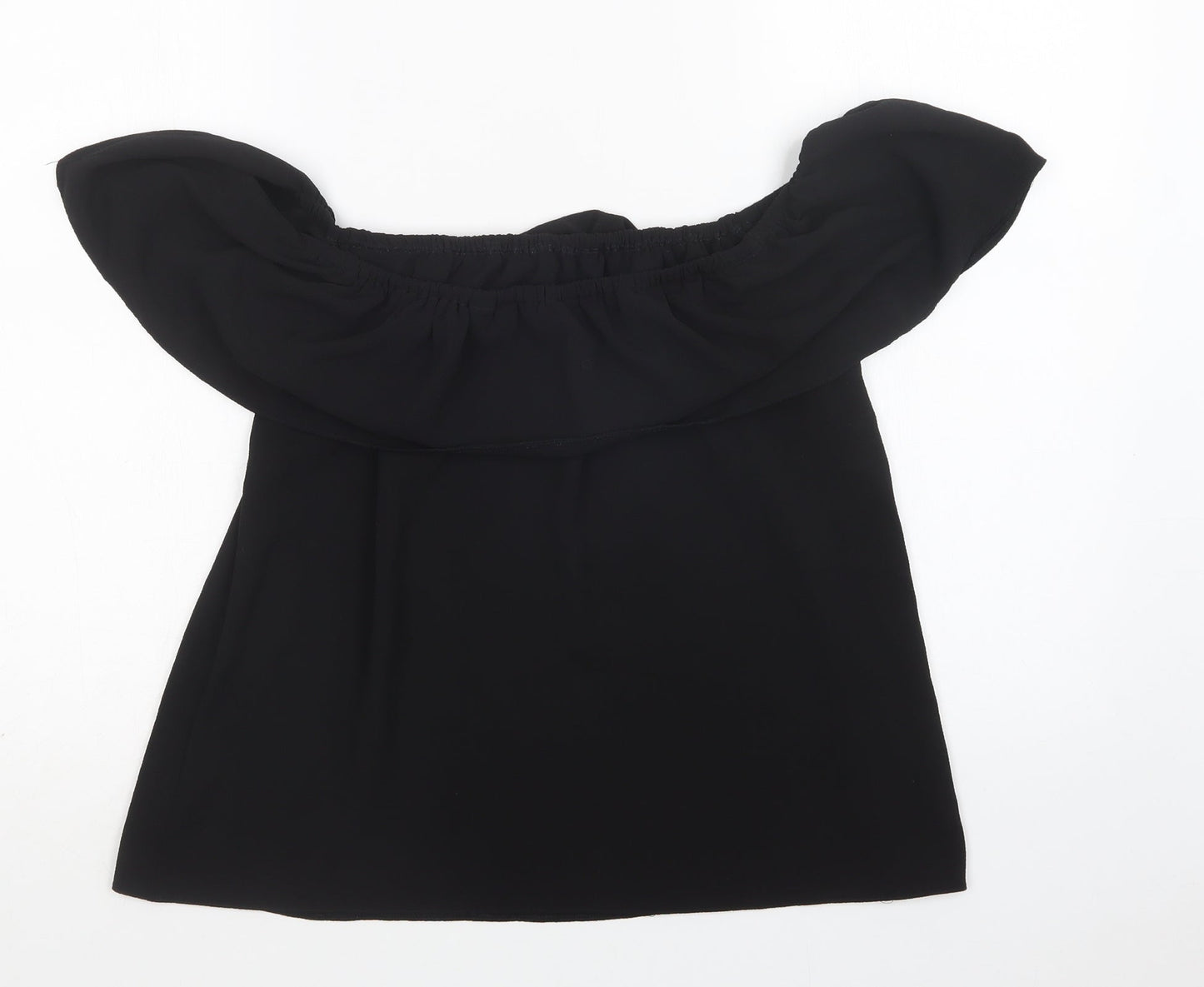 Dorothy Perkins Womens Black  Polyester Basic Blouse Size 10 Off the Shoulder