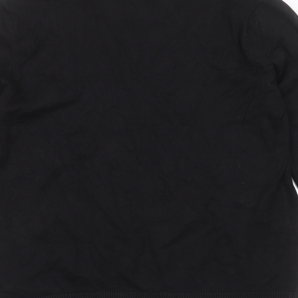 Burton Womens Black Collared  Cotton Pullover Jumper Size XL