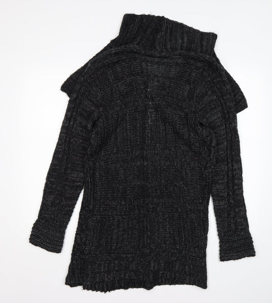 Preworn Womens Grey V-Neck  Acrylic Cardigan Jumper Size S