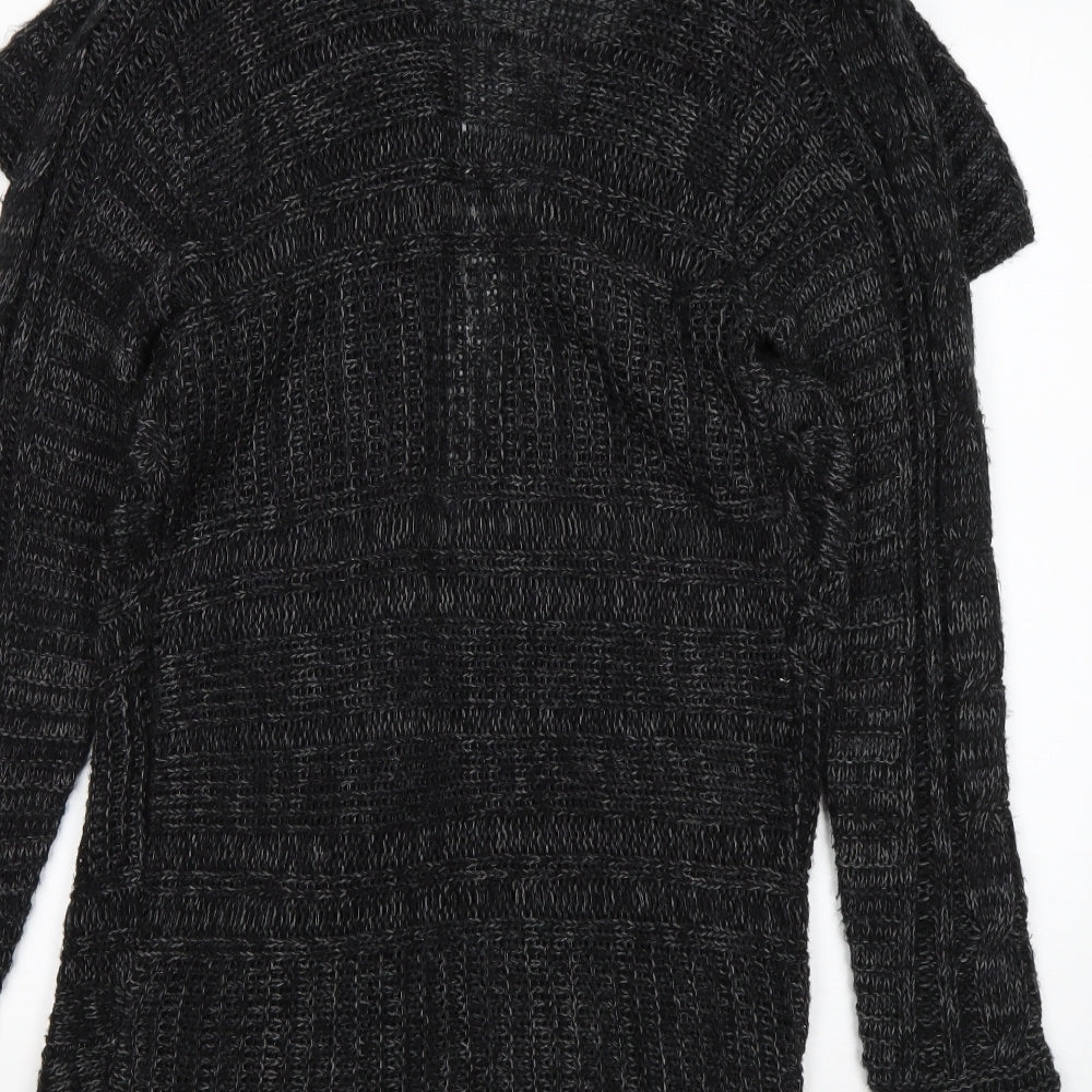 Preworn Womens Grey V-Neck  Acrylic Cardigan Jumper Size S