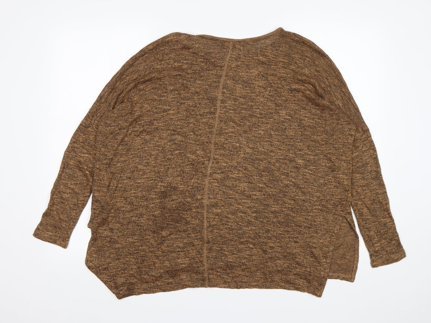 New Look Womens Brown Round Neck  Viscose Pullover Jumper Size 10