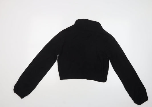 La Redoute Womens Black V-Neck  Acrylic Cardigan Jumper Size 14