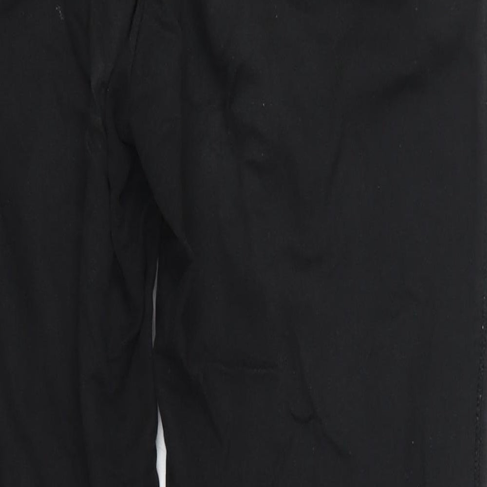 Papaya Womens Black  Cotton Sweatpants Trousers Size S L26 in Regular Drawstring