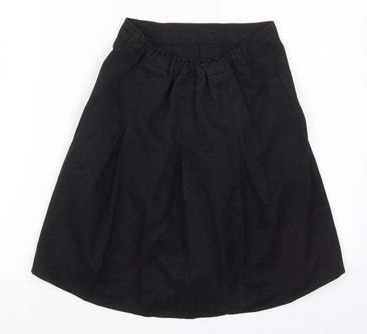Aldi Girls Black  Polyester Pleated Skirt Size 9-10 Years  Regular
