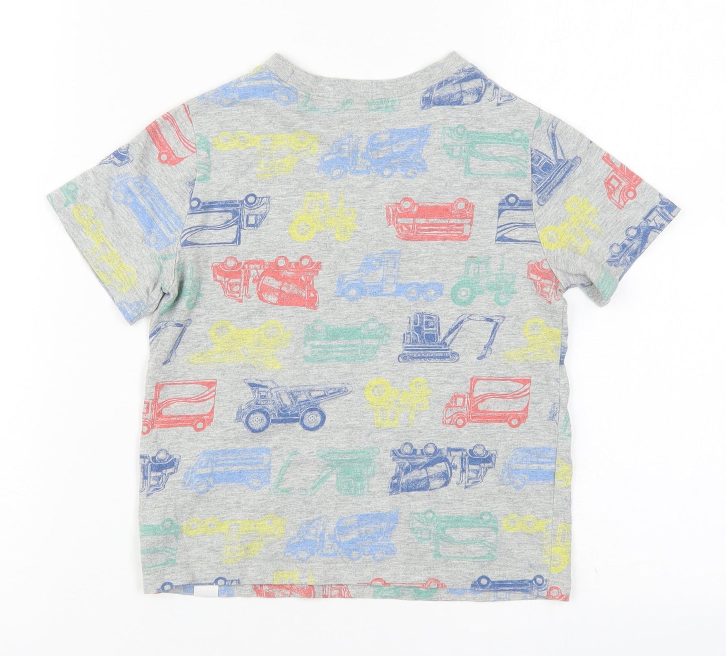 Gap Boys Multicoloured  Cotton Basic T-Shirt Size 5 Years Crew Neck Pullover - Trucks