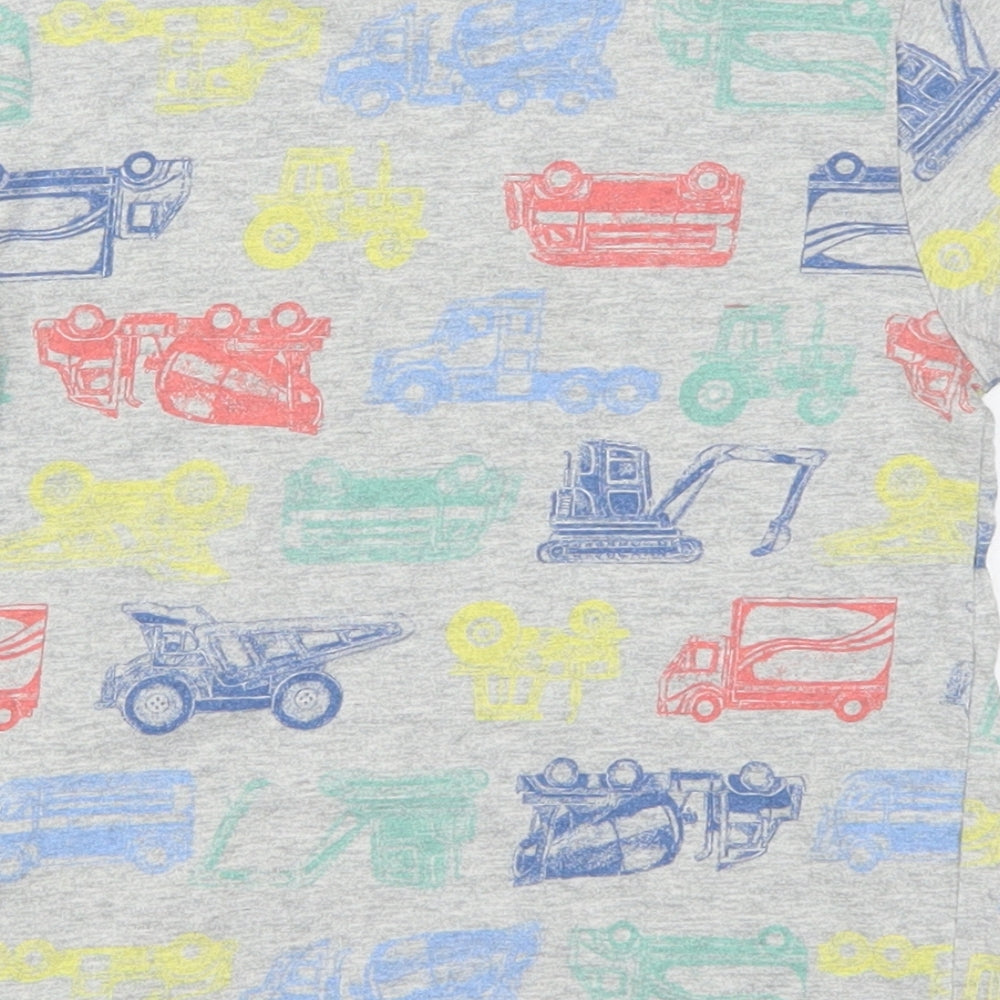 Gap Boys Multicoloured  Cotton Basic T-Shirt Size 5 Years Crew Neck Pullover - Trucks