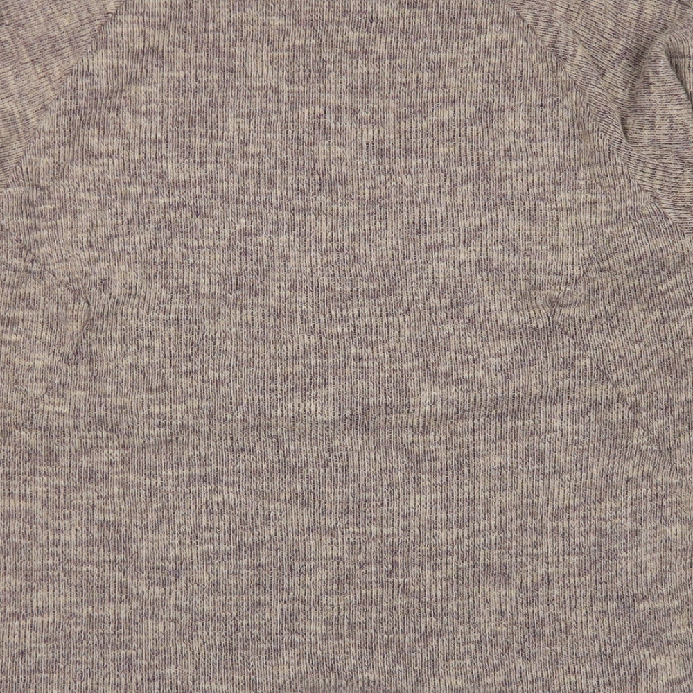 Topshop Womens Brown Crew Neck  Polyester Pullover Jumper Size 10
