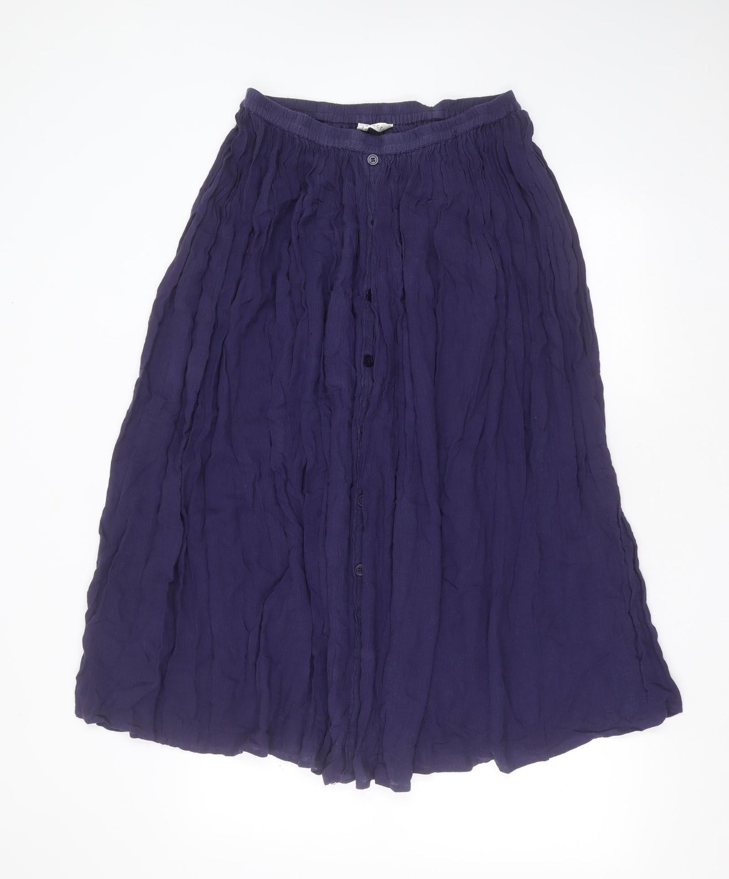 Pa lucci Womens Blue  Viscose A-Line Skirt Size 28 in   Button