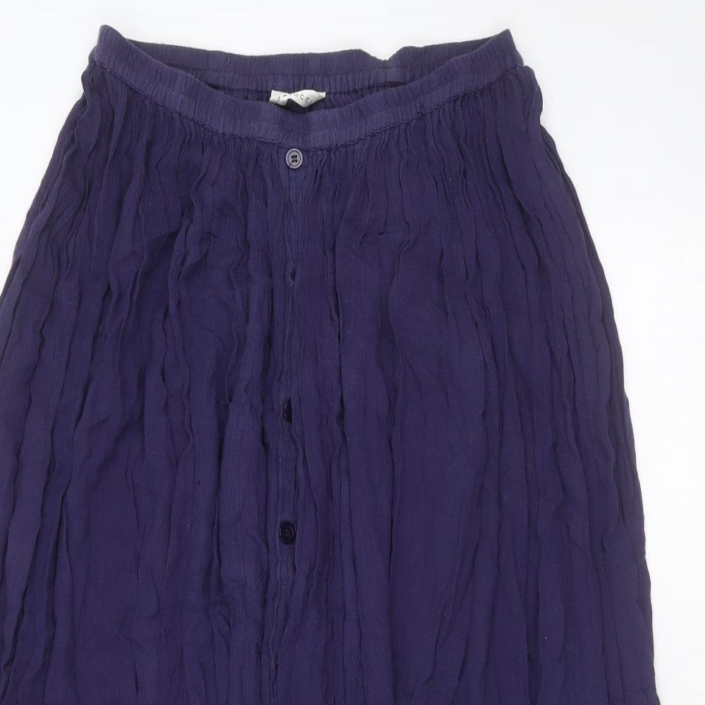 Pa lucci Womens Blue  Viscose A-Line Skirt Size 28 in   Button