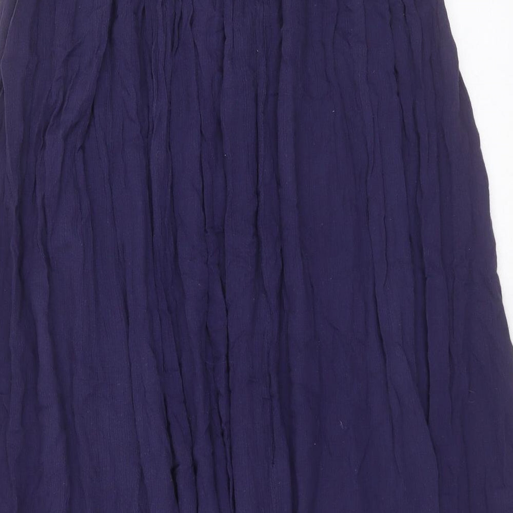 Pa lucci Womens Blue  Viscose A-Line Skirt Size 28 in   Button