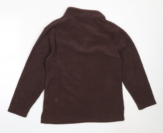 Bonmarché Womens Brown  Polyester Henley Sweatshirt Size S