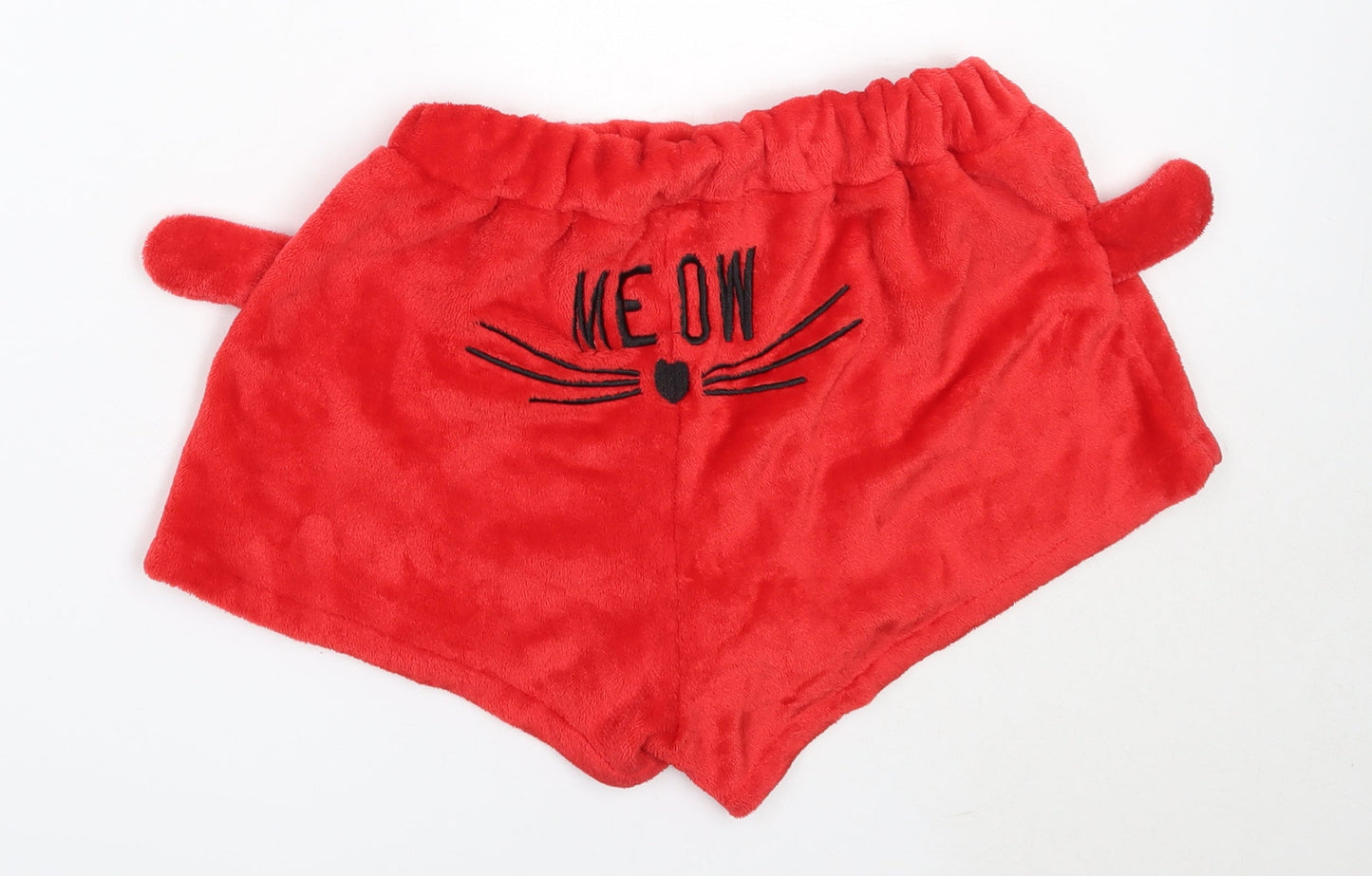 Preworn Womens Red Solid Polyester Capri Sleep Shorts Size XL