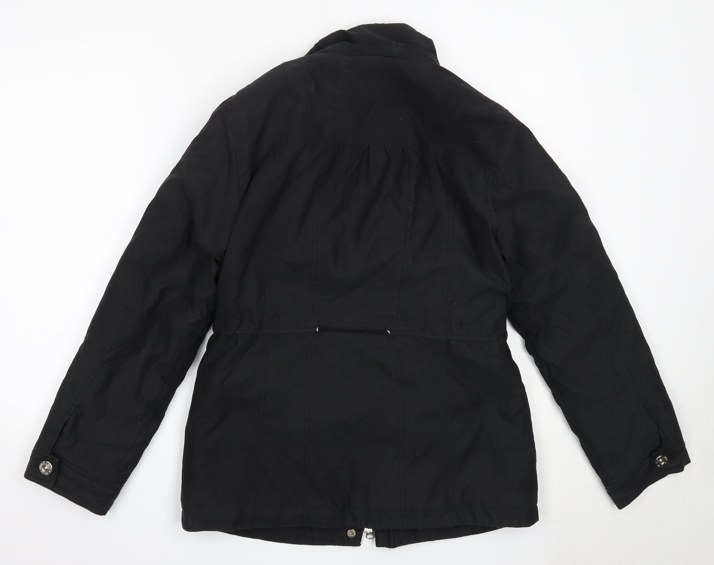 Per Una Womens Black   Overcoat Coat Size S