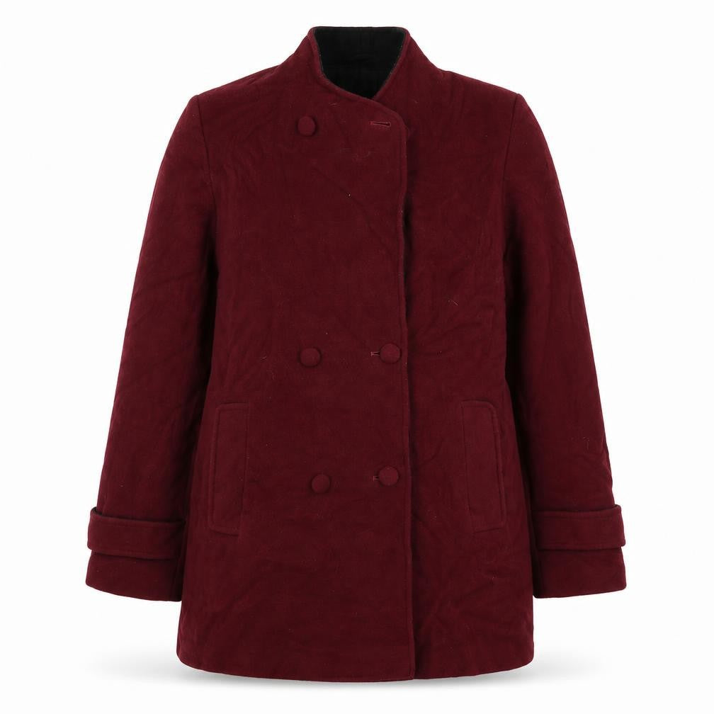 EWM Womens Red   Pea Coat Coat Size 16  Button - Wine Red