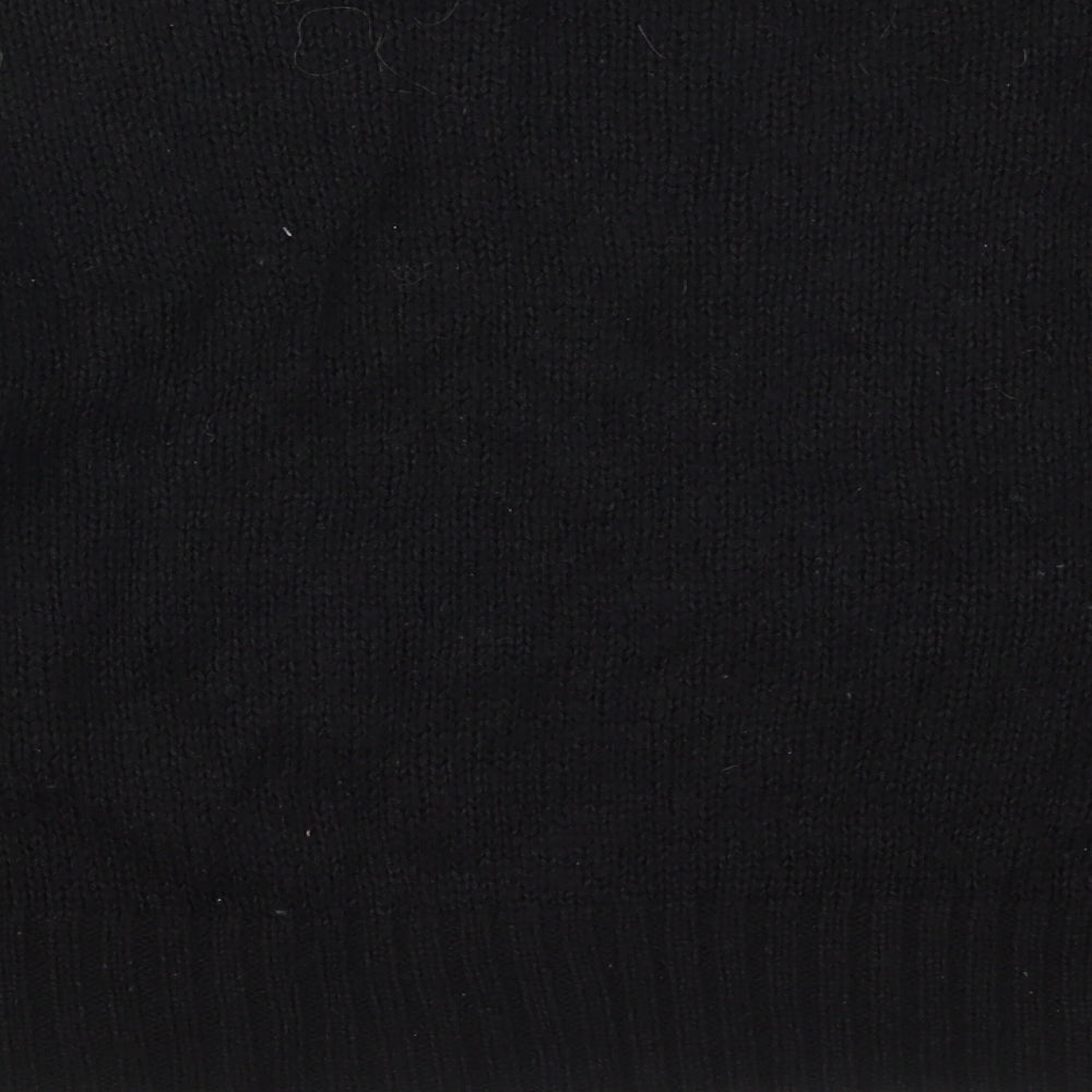 New Look Womens Black Round Neck  Acrylic Pullover Jumper Size L